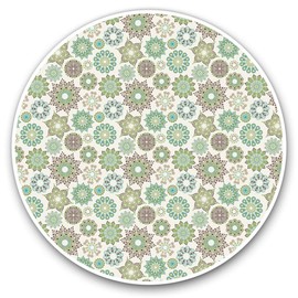 2 x 30cmVinyl Stickers - Geetric Flowers Mandal Pattern Decals for Car Van Luggage Scrap Book Fridge #14387
