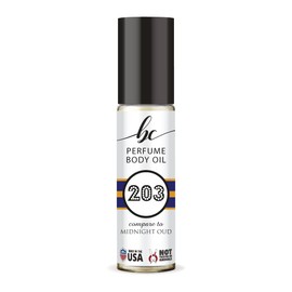 BIOCURA BC Perfume 203 Inspired by Juliette’s Gun Midnight Oud For Women & Men Replica Fragrance Body Oil Dupes Alcohol-Free Sample Travel Size Concentrated Long Lasting Roll-On 0.3 Fl Oz/10ml
