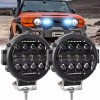 Bricologht Pair Round 7" Front Bumper Spot LED Work Light