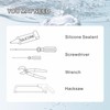 Black Tubular Tub Drain Kit with Welsan Tip-Toe Bathtub Drain