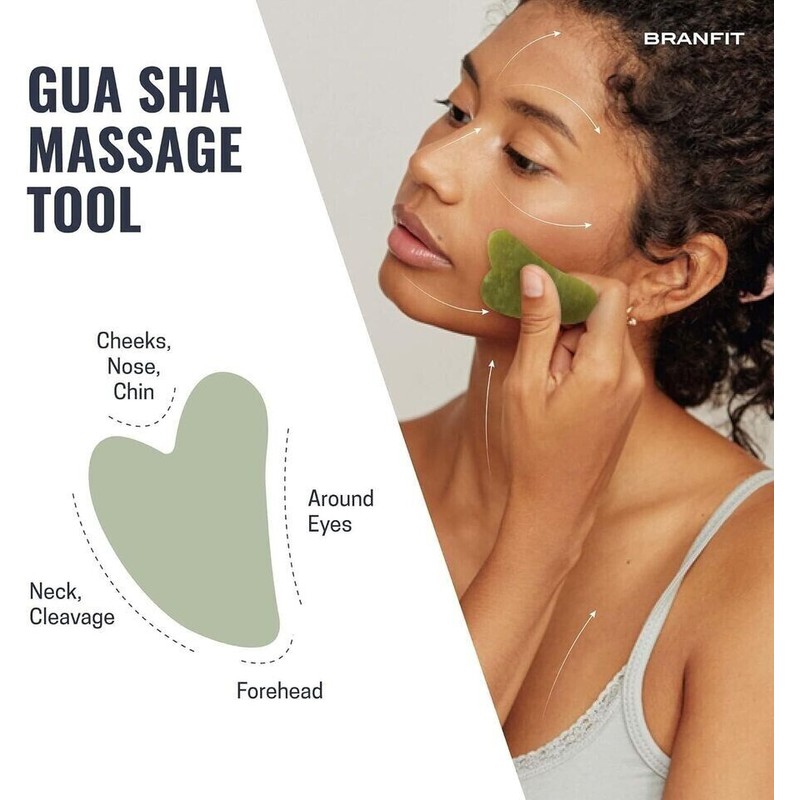 Jade Branfit Jade Roller & Gua Sha Scraping Tool Set