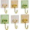6-Piece Luxury Gold PET Adhesive Hook Set | Premium Multi-Functional