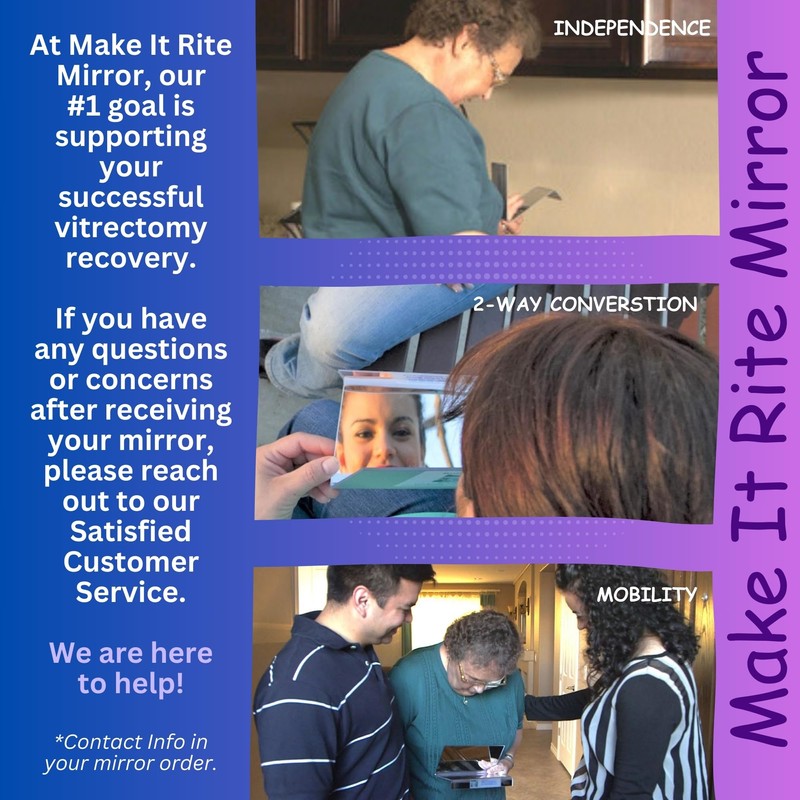 8" Wide 2-Way Make It Rite Mirror for Face Down