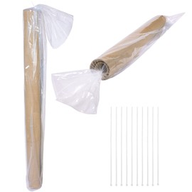 Jumbo Rug Storage Bags - Large Clear Plastic Bags with Nylon Cable Zip Ties for Indoor/Outdoor Carpet Moving or Storage (2 Pieces, Fit 8 x 10 Feet)