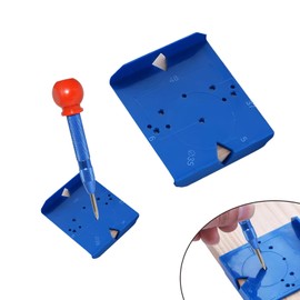 Wshxjzyay 1 Set Concealed Positioning Hinge Hole Punch, Positioning Punch, Hole Puncher, Drill Guide, Drilling Locator, Drilling Guide Tool, Spring Loaded Center Punch, 35mm 40mm Cabinet Hinge Jig