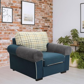 SXITOWH Set of 2 Velvet Stretch Armrest Covers for Chairs and Sofas Grey Arm Covers Elastic Anti-Slip Furniture Protectors Washable Armchair Slipcover for Recliner Couch (Grey)