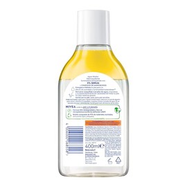 NIVEA Agua Micelar Iluminadora Infusionada con Serum 400ml +5% Suero con Vitamina C & E, remueve maquillaje a prueba de agua, efecto de suavidad y lum