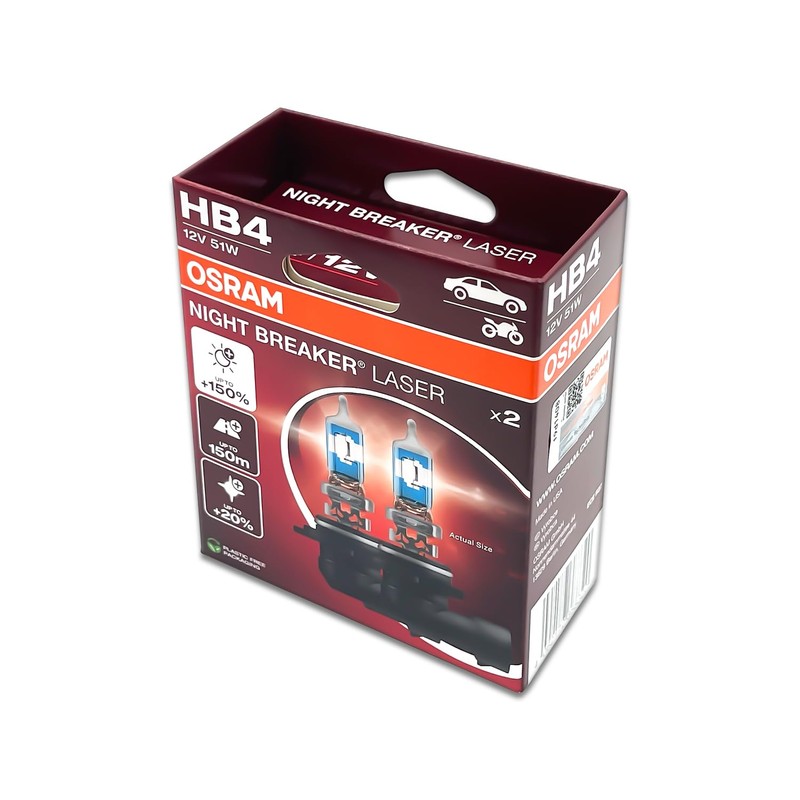 DAMA Automotive Lighting HB4 906 Night Breaker Laser Halogen Headlight