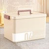PENCK Portable Plastic Storage Bins, 2pcs Stackable Storage Container with