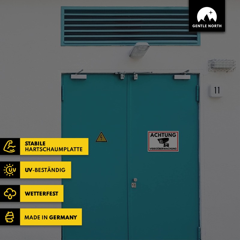 Set of 2 Warning Video Surveillance Sign (30 x 20