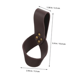 Kisangel Historical Medieval Sword Frog 2pcs Pu Leather Sword Holder Renaissance Sword Carrier for Cosplay Resistance for Parties