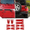 JeCar 12PCS Red Full Set Hinge Cover Trim Kit Fit
