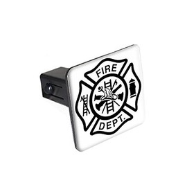 GRAPHICS & MORE Fire Department Iron Maltese Cross Tow Trailer Hitch Cover Plug Insert 1 1/4 inch (1.25")