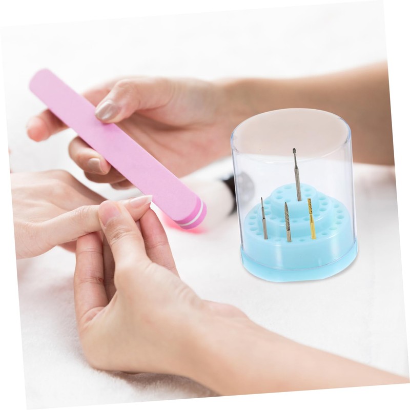 BIUDECO 2pcs Grinding Bits Storage Box for Nail Salon Nail