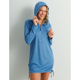 Huk Women's Pursuit Coverup, Performance Fishing Dress, Quiet Harbor, X-Large