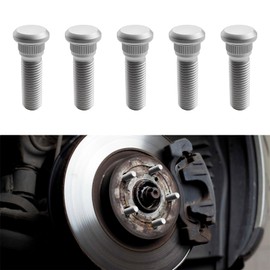 HQRNYP 5PCS Wheel Studs, Automotive Wheel Bolts, 49mm Long & M12x1.5 Steel Lug Bolts, Car Tire Screw Rod Car Accessories Fit for Toyota Chevy Scion Pontiac, Replaces OEM#610-266 90942-02049