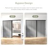 EaseLife Kit de herrajes para puerta corredera de bolsillo doble