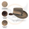 Leatherick Cowboy Hat for Men - Western Aussie Style Outback
