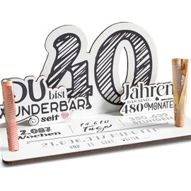 40 Geburtstag - 40 Jahre 3D-Holzkarte | Geldgeschenke, 40 Geburtstag Frauen, 40 Geburtstag Männer, 40 Geburtstag, 40. Geburtstag Frauen, 40 Geburtstag Deko, 40. Geburtstag Männer