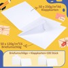 moinkerin 50 x Folding Cards Blank with Envelopes (250 g/m²