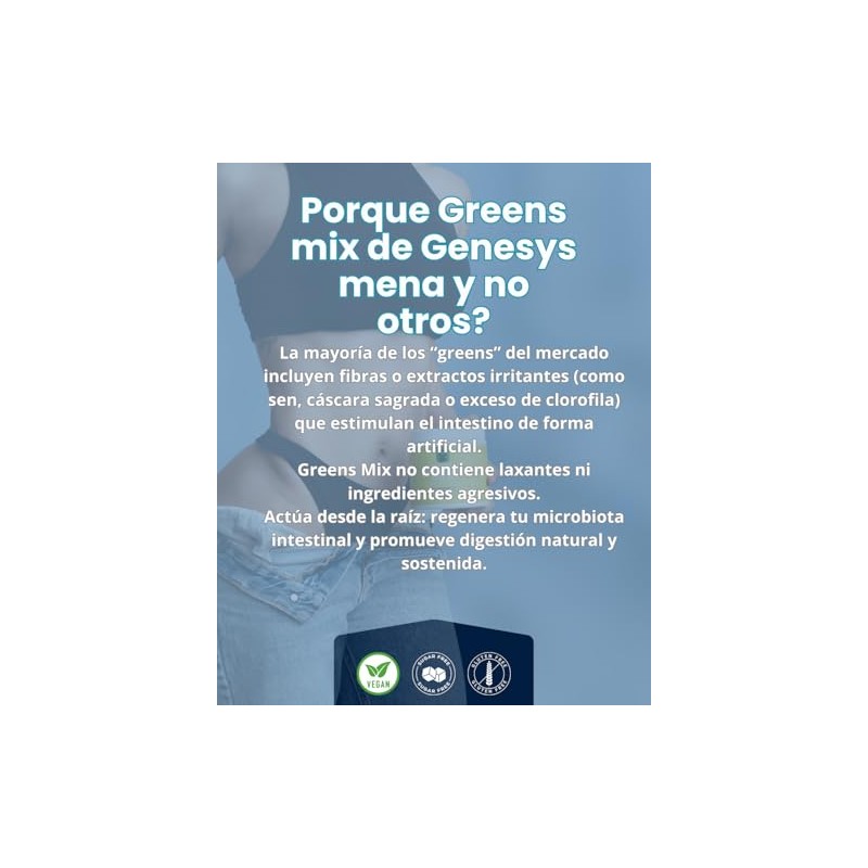 GENESYS MENA Greens mix sabor Pepino Suplemento de superalimentos con