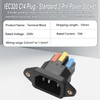 JSADZKJ IEC C14 Solderless Quick-Connect Panel-Mount Plug, 10A 250V C14