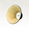 Royal Designs Shallow Bell Basic Lamp Shade, Black/Gold 8.5 x