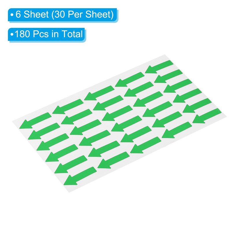 PATIKIL Small Arrow Sticker Label 1.2 x 0.5 Inch Pack