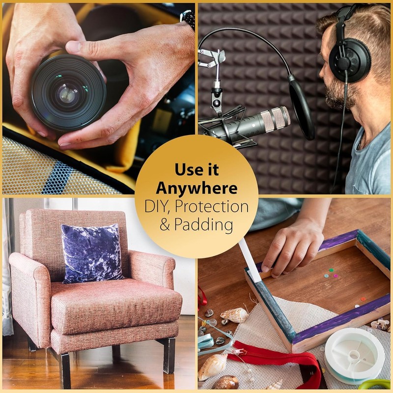 FoamTouch 4" x 24" x 72" Upholstery Foam, Charcoal