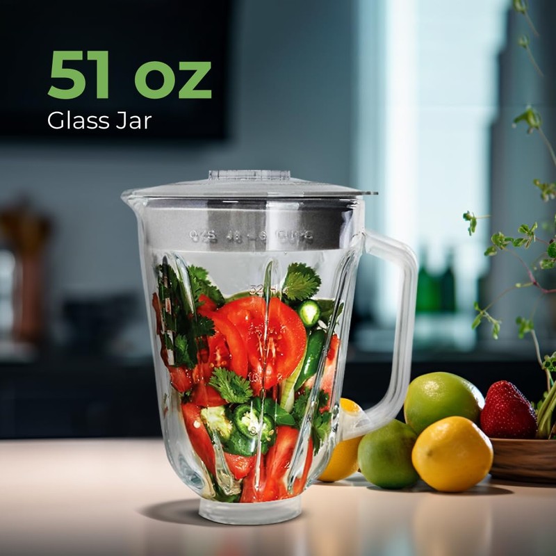 Koblenz 51-oz Glass Jar Blender, 10 Speed and 2 Pulse
