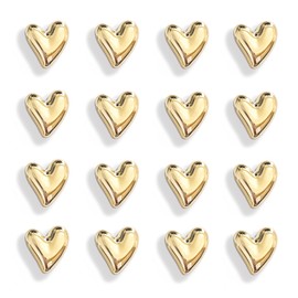 Janlifian 16PCS Gold Heart Fridge Magnets Small Cute Refrigerator Decorative Magnet Set Photos Pictures Notes Magnetic Stickers