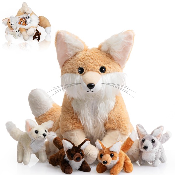 HyDren 5 Pcs Woodland Animals Plush Toys Set 13.4 Inch