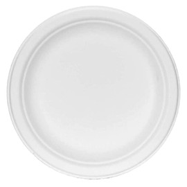 Responsible Products 6 inch Round Plates, Tree-Less™ Compostable Molded Fiber Round Plates, Extra Strength, Tree-Free and Made Without PFAS, White (50 Count)