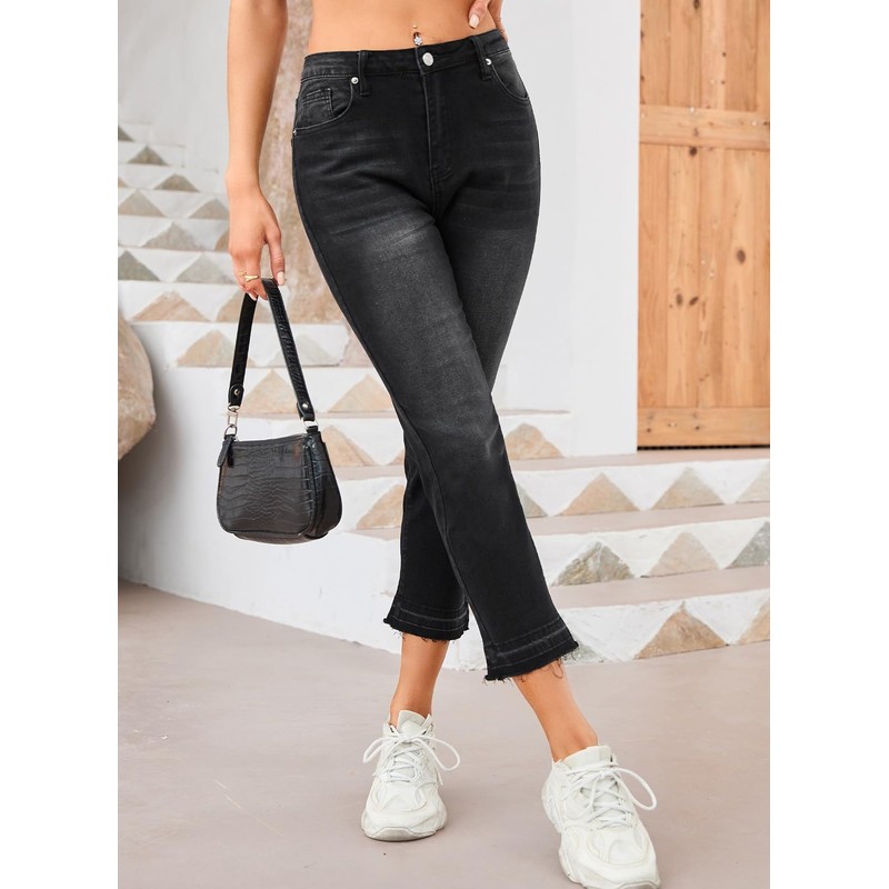 Astylish Women High Waisted Straight Leg Jeans for Women Stretch