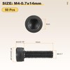 METALLIXITY Socket Head Cap Screws(M4-0.7x14mm)50Pcs, Carbon Steel Allen Socket Drive