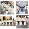 WENSINL Pack of 100 Wedding Silver Chair Sashes, Elastic Chairs