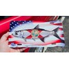 Salty Bones Florida Tarpon on American Flag License Plate