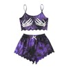 Floerns Women's Plus Size 2 Piece Sleepwear Tie Dye Skeleton