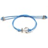 Wrapables Adjustable Anchor Leather Corded Bracelet, Blue