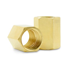 Bwintech 2 Pcs 1/2" Female to 1/2" Female BSP Thread Brass Hex Coupling Connector for Pipe Connecting Conversion