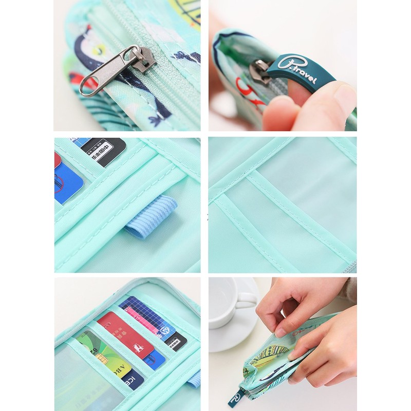 Comfysail Travel Wallet Multi-function RFID Blocking Passport Holder Passport Document