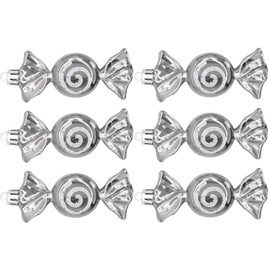 UKDeals Direct® Christmas Candy Decoration Candy Props Christmas Tree Hanging Ornament Candy Baubles 6pcs (Silver)