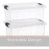 Superio Clear Storage Bins with Lids, 5 Pack- Plastic Storage