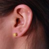 B&Dminoyaki KO-P4 Mino Ware Earrings (Ceramic Posts), Small Rounds, Plump