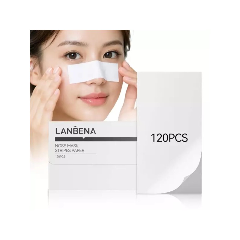 LANBENA 120개 코 마스크 스트립 종이 블랙헤드 리무버 필 오프