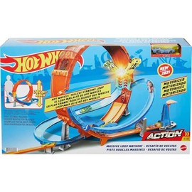 Hot Wheels Action, Desafío de Vueltas, Pista de Juguete para bebés a Partir de 5 años                                                                 