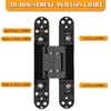 HBL' 2 Pack Hidden Door Hinges, 6 Inch Black Heavy