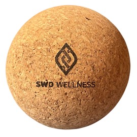Cork Massage Ball for Myofascial Release, Trigger Point Therapy and Tight Muscles. Treats Plantar Fasciitis, Back Pain, Shoulder Pain, Neck Pain - SWD Wellness (Cork Massage Ball)