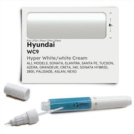 Genuine Colors Touch-Up Pen Hyper White Cream WC9 for Hyundai White Sonata Elantra Santa FE Tucson Azera Grandeur Creta I40 Hybrid I800 Palisade ASLAN Nexo