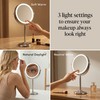 Fancii 9-Inch Lighted Makeup Mirror Height Adjustable with 10X /1X